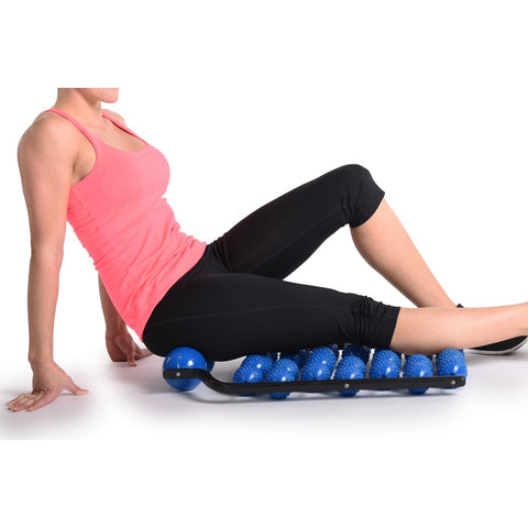 Image of Stamina BackTrac Lightweight and Portable Back Massager - Barbell Flex