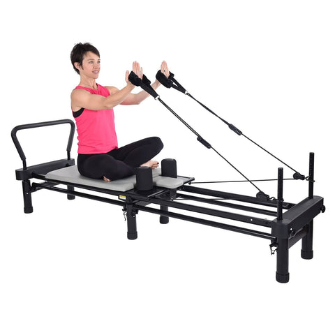 Image of Stamina AeroPilates 701 Four Cords Reformer With Stand and Rebounder - Barbell Flex