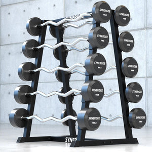 Synergee 1100lb Weight Capacity Fixed Barbell Steel Storage Rack - Barbell Flex