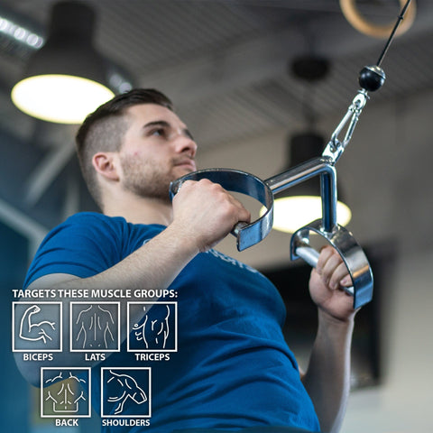 Image of Synergee Pulldown Bar Cable Attachment - Barbell Flex