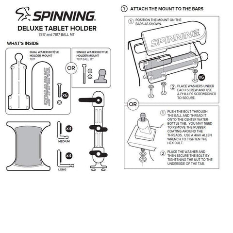 Spinning Deluxe Media Mount - Ball Connection - Barbell Flex