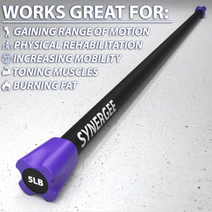 Synergee Weighted Workout Colored Marked Bars - Barbell Flex