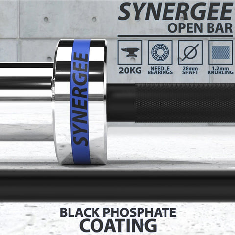 Image of Synergee 150K PSI High-Grade Steel Open Barbell - Barbell Flex