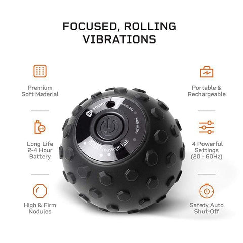 Image of LifePro 4-Speed Vibrating Massage Ball Roller Ease Body Pain & Release Muscle Tension - Barbell Flex
