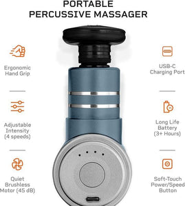 LifePro DynaMini Portable Percussion Muscle Deep Tissue Massager Gun - Barbell Flex