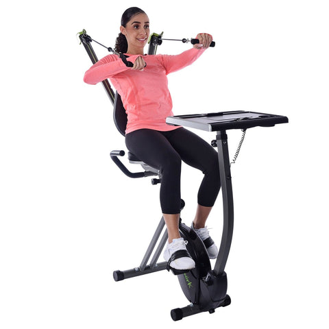 Stamina WIRK Workstation and Strength System Ride Exercise Bike - Barbell Flex