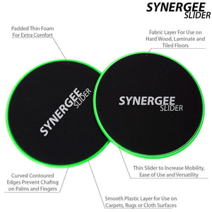 Synergee 7" Diameter Hands Feet Core Sliders - Barbell Flex