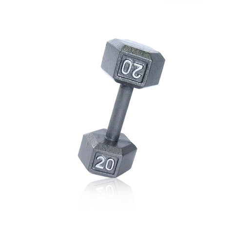 Image of CAP Barbell Cast Iron Hex Gray Dumbbell - Barbell Flex