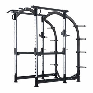 SportsArt A966 Power Cage with Adjustable J-Hooks and Safety Bars - Barbell Flex