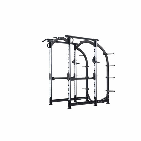 Image of SportsArt A966 Power Cage with Adjustable J-Hooks and Safety Bars - Barbell Flex