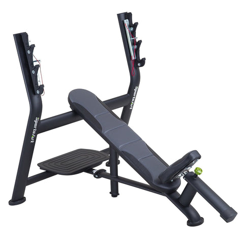 Image of SportsArt A998 Olympic Incline Welded Steel Frame Bench - Barbell Flex