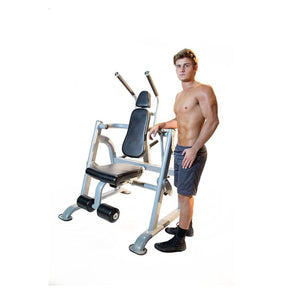 The ABS Company Vertical Crunch Complete Core Training Machine - Barbell Flex