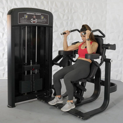 Image of Muscle D Fitness Elite Series Abdominal Crunch Machine - Barbell Flex