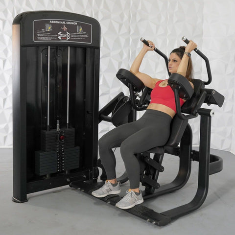 Muscle D Fitness Elite Series Abdominal Crunch Machine - Barbell Flex