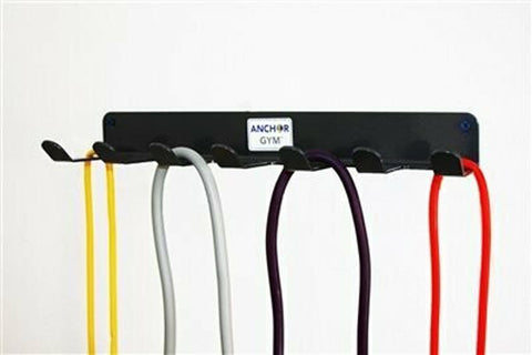 Image of Anchor Gym 7-Prong Resistance Bands Straps Accessory Storage Rack - Barbell Flex