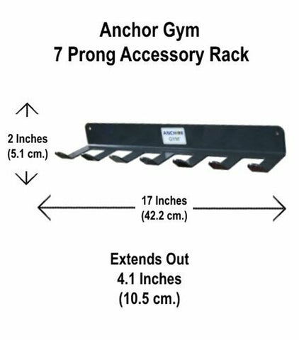 Image of Anchor Gym 7-Prong Resistance Bands Straps Accessory Storage Rack - Barbell Flex