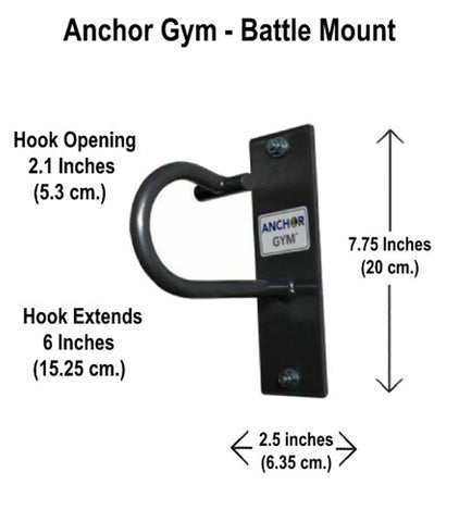 Image of Anchor Gym Battle Rope Strap Band Oversized Wall Mounted Hook - Barbell Flex
