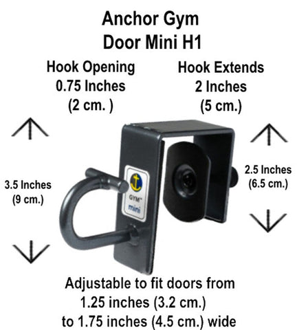 Image of Anchor Gym Mini H1 Door Mount Home Exercise Strap Band Hook - Barbell Flex