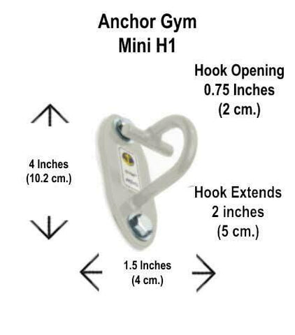 Image of Anchor Gym Mini H1 Workout Wall Mount Strap Hook Light Gray Set of 3 - Barbell Flex