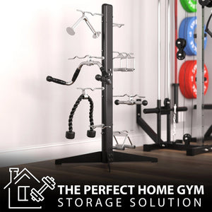 Synergee Wall Mounted or Free Standing Cable Attachment Rack - Barbell Flex