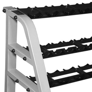 InTek Strength Three-Tier 10-Pair Steel Dumbbell Rack - Barbell Flex