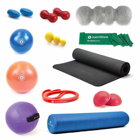 Image of Merrithew Fascia Essentials Peanut Ball Foam Roller Mat Kit Bundle - Barbell Flex