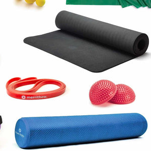 Merrithew Fascia Essentials Peanut Ball Foam Roller Mat Kit Bundle - Barbell Flex