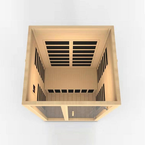 Image of Golden Design Santiago 2 Person Low EMF FAR Infrared Sauna - Barbell Flex