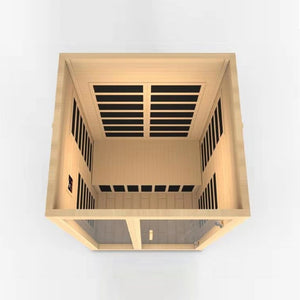 Golden Design Santiago 2 Person Low EMF FAR Infrared Sauna - Barbell Flex