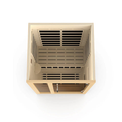 Image of Golden Designs Llumeneres 2 Person Ultra Low EMF FAR Infrared Sauna - Barbell Flex