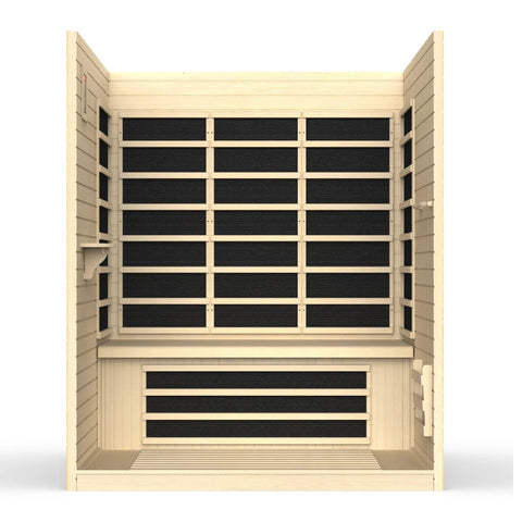 Image of Golden Designs Vila 3 Person Ultra Low EMF FAR Infrared Sauna - Barbell Flex