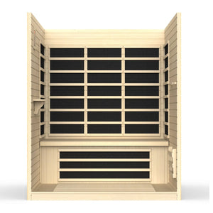 Golden Designs Vila 3 Person Ultra Low EMF FAR Infrared Sauna - Barbell Flex