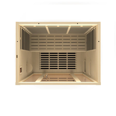Image of Golden Designs Vila 3 Person Ultra Low EMF FAR Infrared Sauna - Barbell Flex