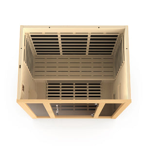 Golden Designs Vila 3 Person Ultra Low EMF FAR Infrared Sauna - Barbell Flex