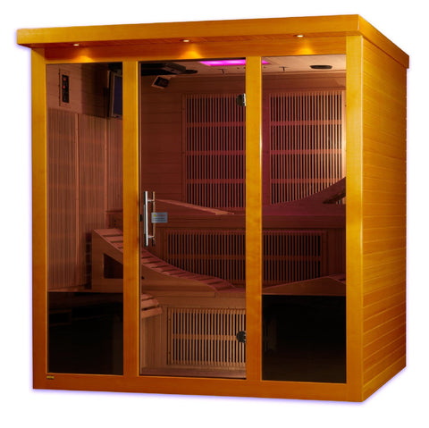 Image of Golden Designs 6-Person Near Zero EMF Far Infrared Sauna - Barbell Flex