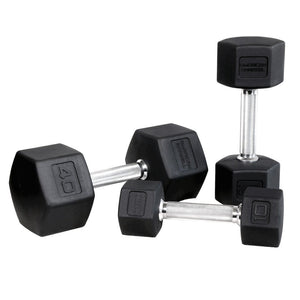 American Barbell Weight Training Hex Rubber Dumbbells Pairs and Sets - Barbell Flex