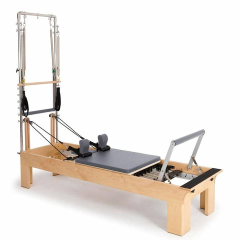 Image of Elina Pilates Physio Physical Therapy Wood Reformer with Tower - Barbell Flex