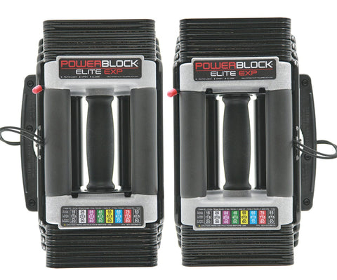 Image of PowerBlock Elite EXP Series Expandable Dumbbell Set - Pair of 2 - Barbell Flex