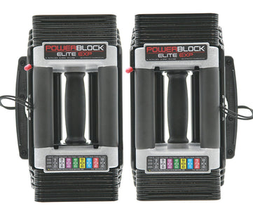PowerBlock Elite EXP Series Expandable Dumbbell Set - Pair of 2 - Barbell Flex