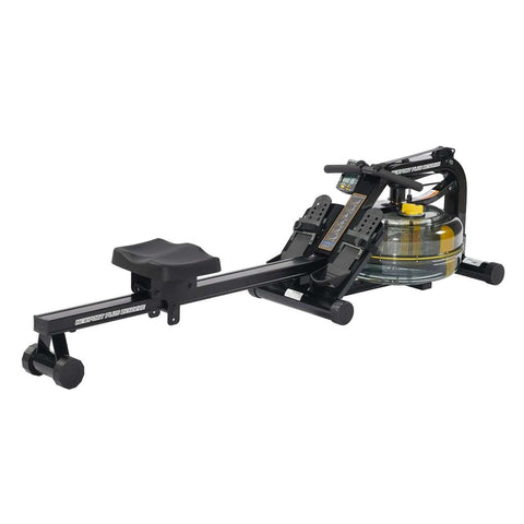 Image of First Degree Fitness Newport AR Plus Reserve Black Edition Fluid Indoor Rower - Barbell Flex