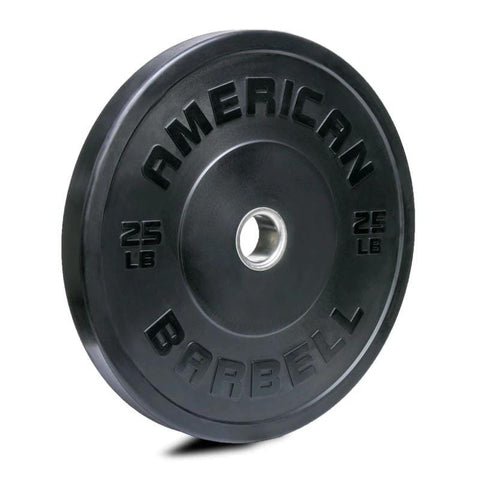 Image of American Barbell Black LB Sport Rubber Training Bumper Plates - Pair of 2 - Barbell Flex