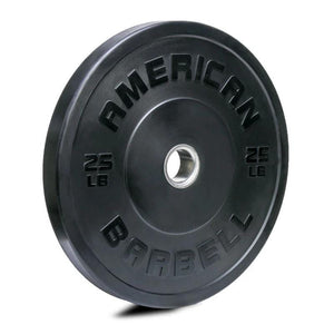American Barbell Black LB Sport Rubber Training Bumper Plates - Pair of 2 - Barbell Flex