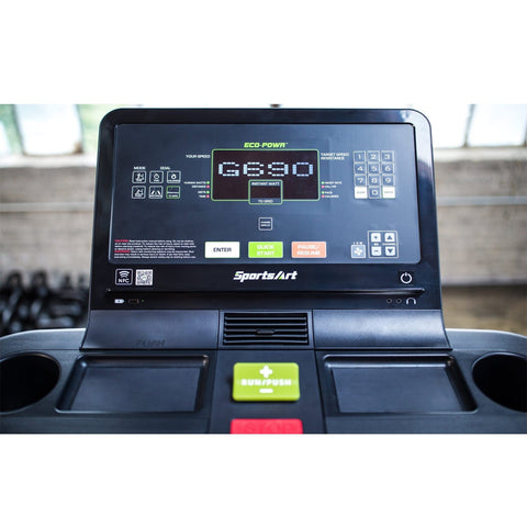 Image of SportsArt G690 Verde Status Eco-Power Treadmill - Barbell Flex