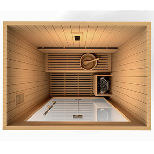 Golden Designs Sundsvall Edition 2 Person Traditional Steam Sauna - Barbell Flex