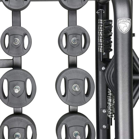 Image of American Barbell 20-User Club Strength Training Class Pack with Storage Rack - Barbell Flex