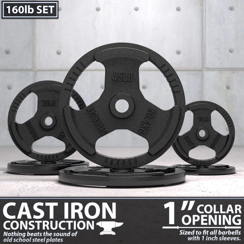 Image of Synergee 1 Inch Cast Iron Weight Plates - Barbell Flex