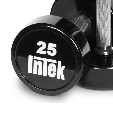 InTek Strength Bravo Series Solid Urethane Steel Dumbbells Pairs and Sets - Barbell Flex