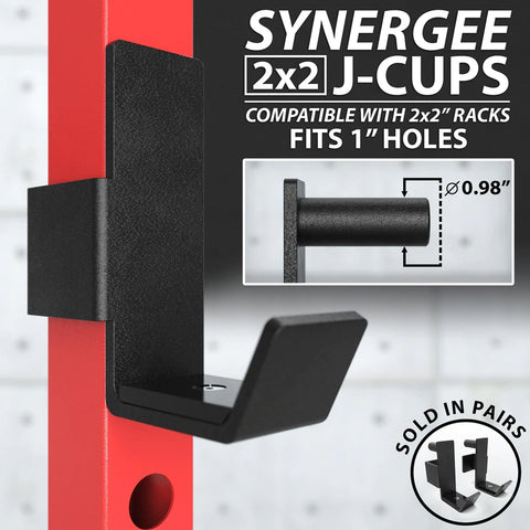 Image of Synergee High Quality Steel J-Cups - Barbell Flex