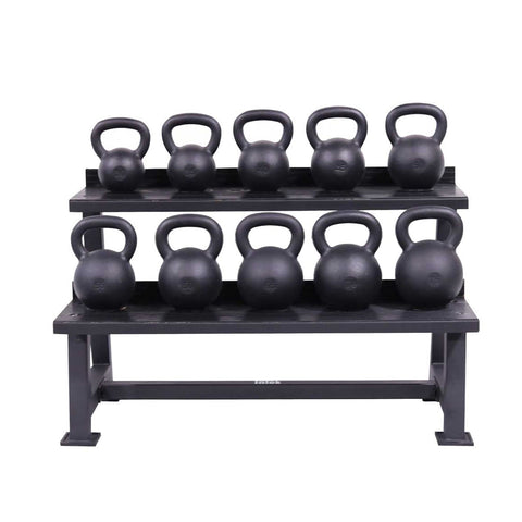 Image of InTek Strength Commercial Two-Tier 10-Kettlebell Tray-Style Rack - Barbell Flex