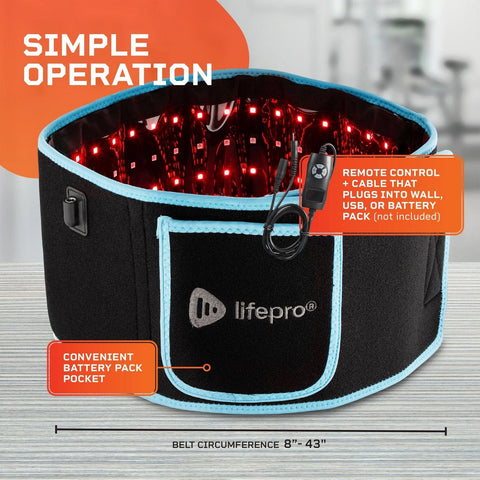 Image of LifePro AllevaRed Light Comfortable and Hands-Free Therapy Belt - Barbell Flex